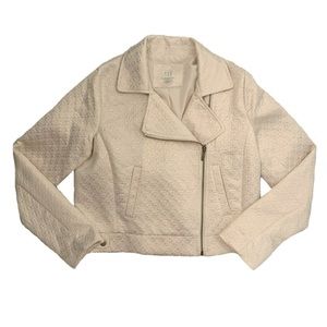 🛍 A New Day Gold Sheen Moto Zip Up Jacket